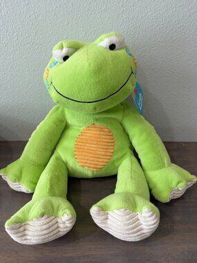 Animal Adventure Green Frog Plush Toy Stuffed Animal With Tags Corduroy Accents